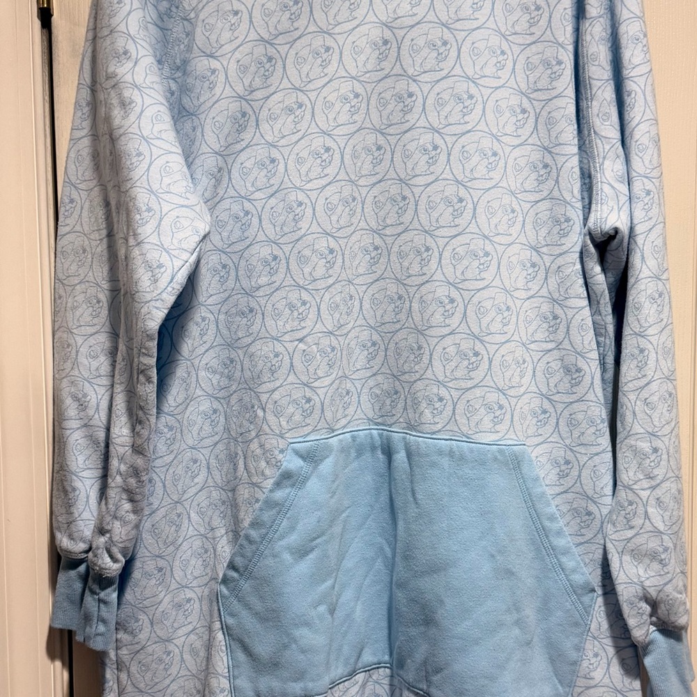 Buc-ee's Light Blue Logo Lounge Hoodie